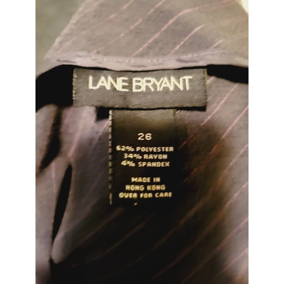 Gray Asymmetrical Pin Stripe Skirt by Lane Bryant Size 26 - Picture 4 of 5